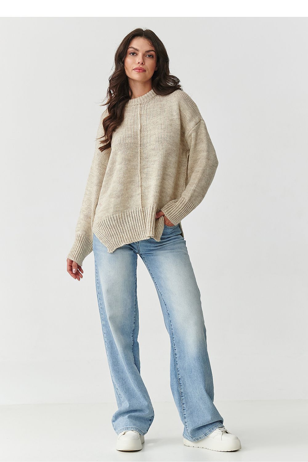 Pullover model 217382 Makadamia