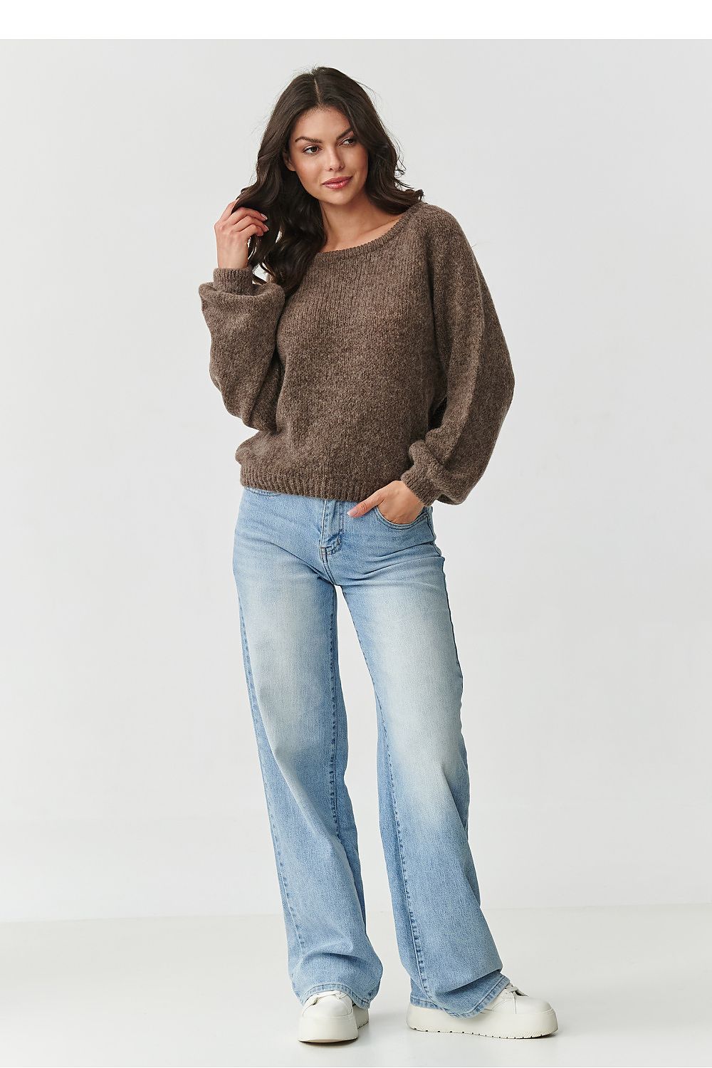 Pullover model 217388 Makadamia