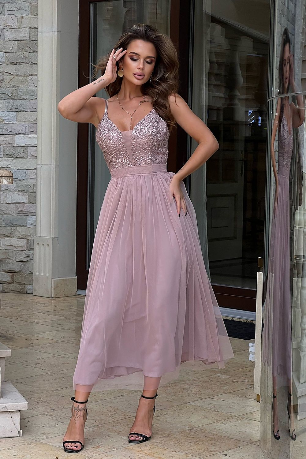 Abendkleid Bicotone